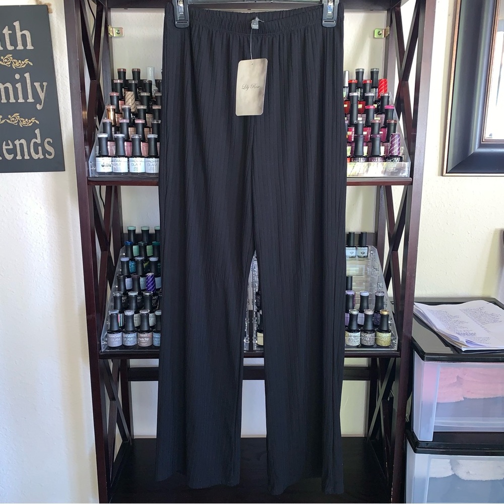 NWT Lily Rose Ribbed High Waist Knit Pants